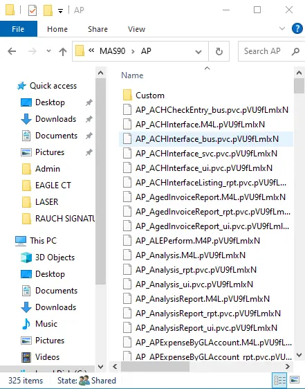 Directory with Encrypted Files