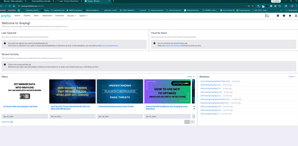Graylog Dashboard