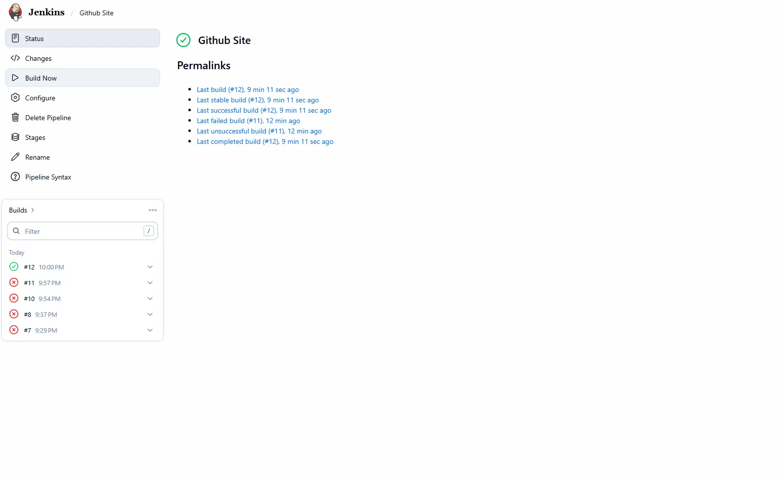 Pipeline Status