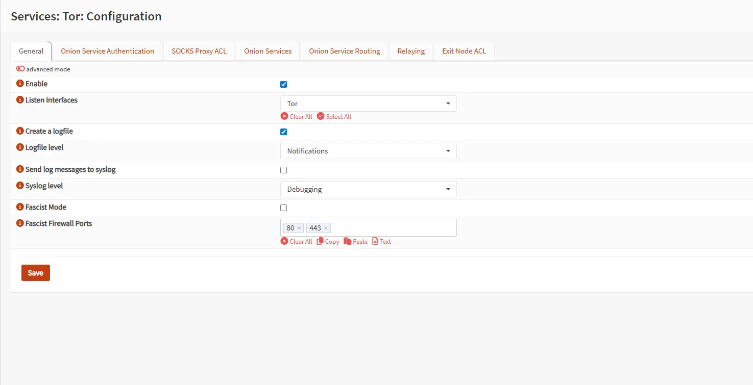 Tor Config