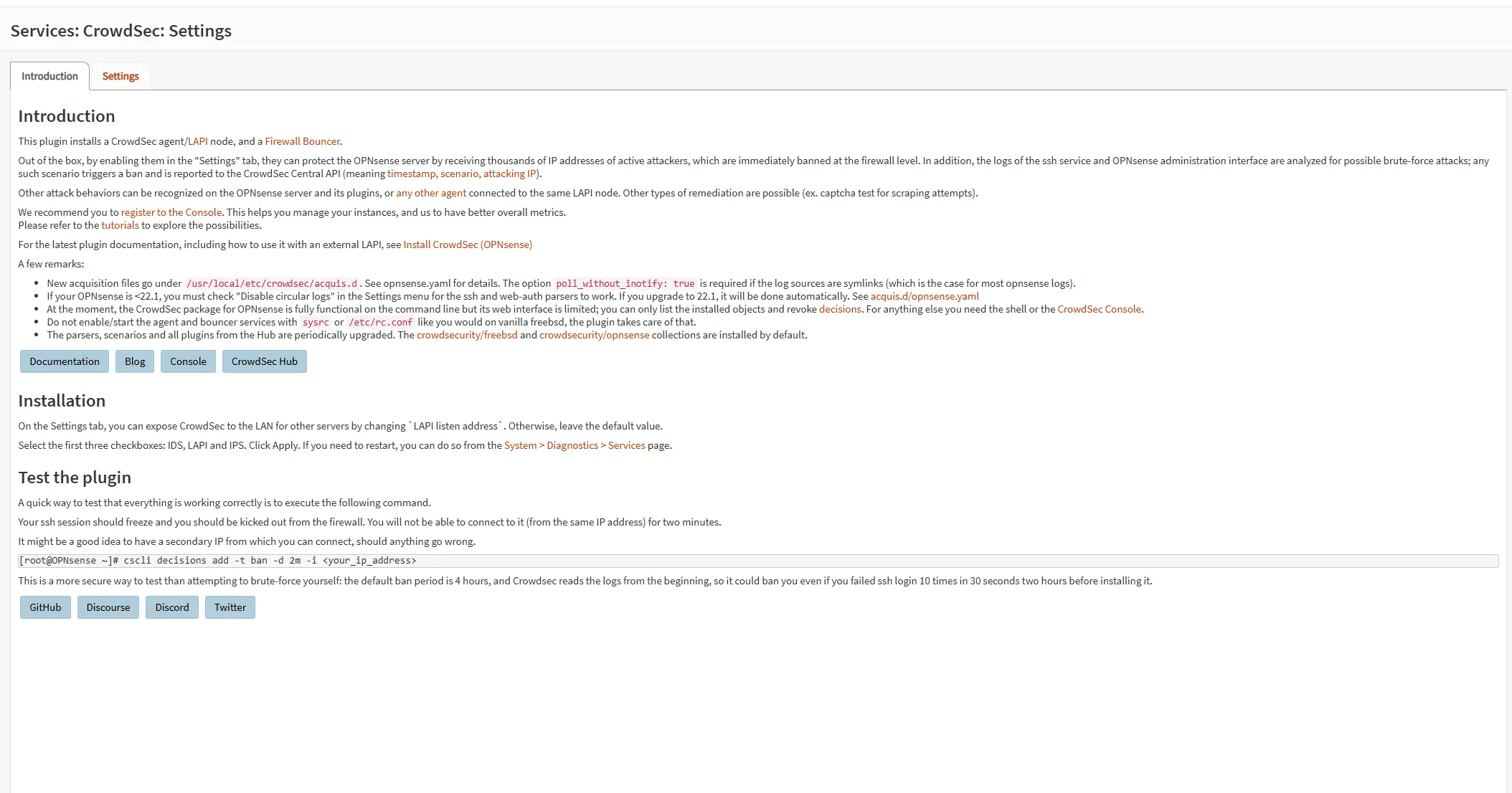 Crowdsec Config