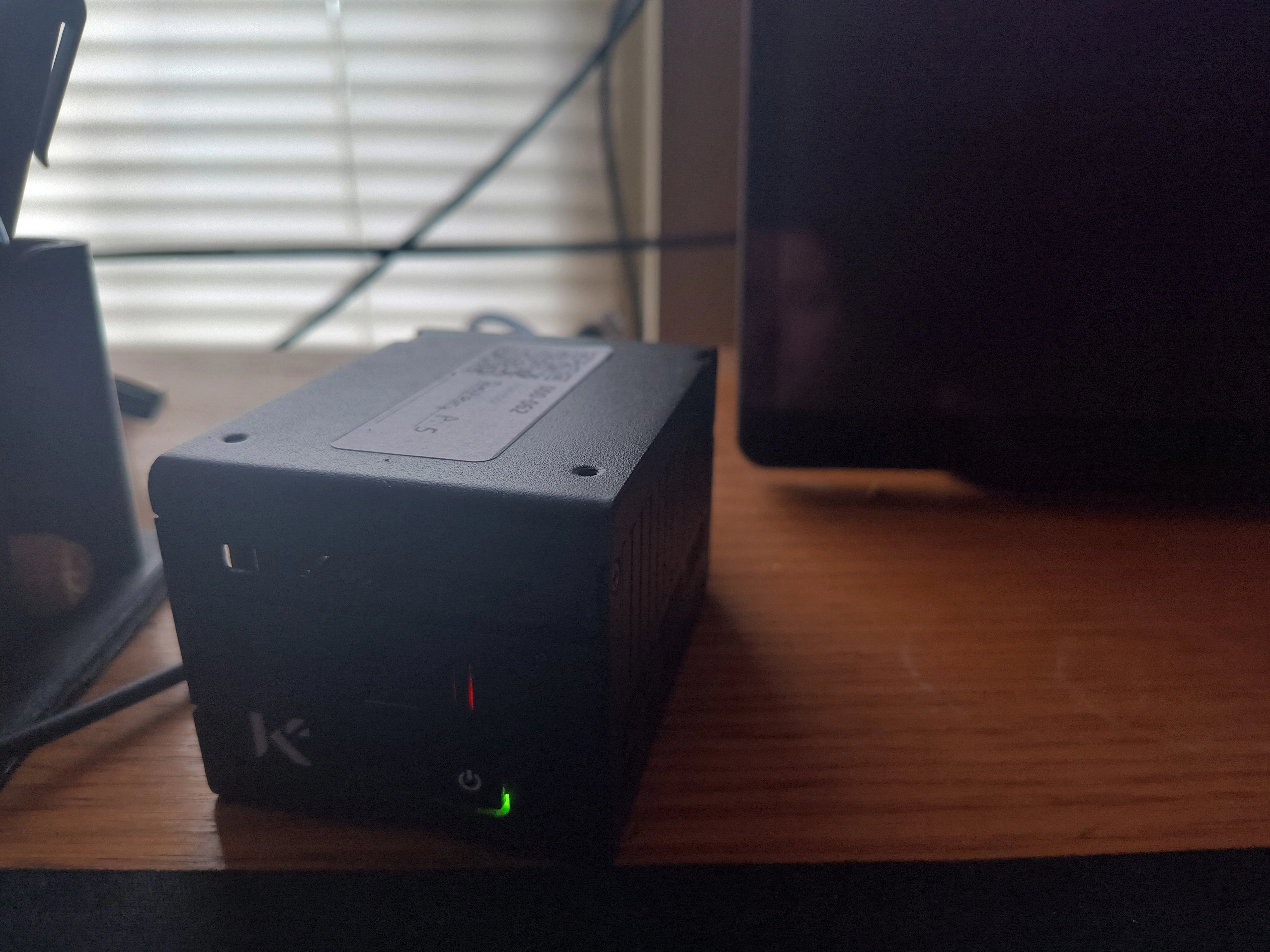 Raspberry Pi 5 in its PoE/NVMe case