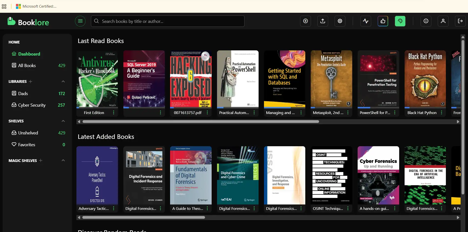Self-Hosted Ebook Management
