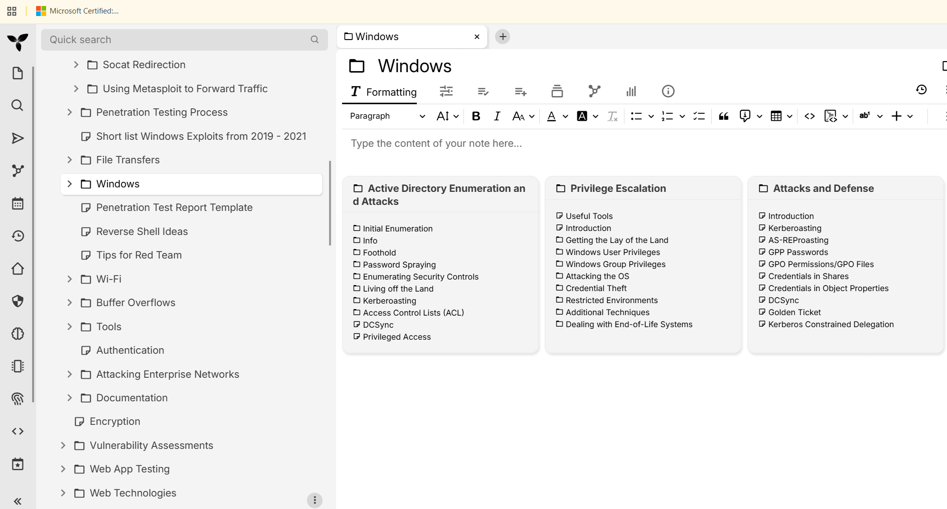 Hierarchical Note-Taking