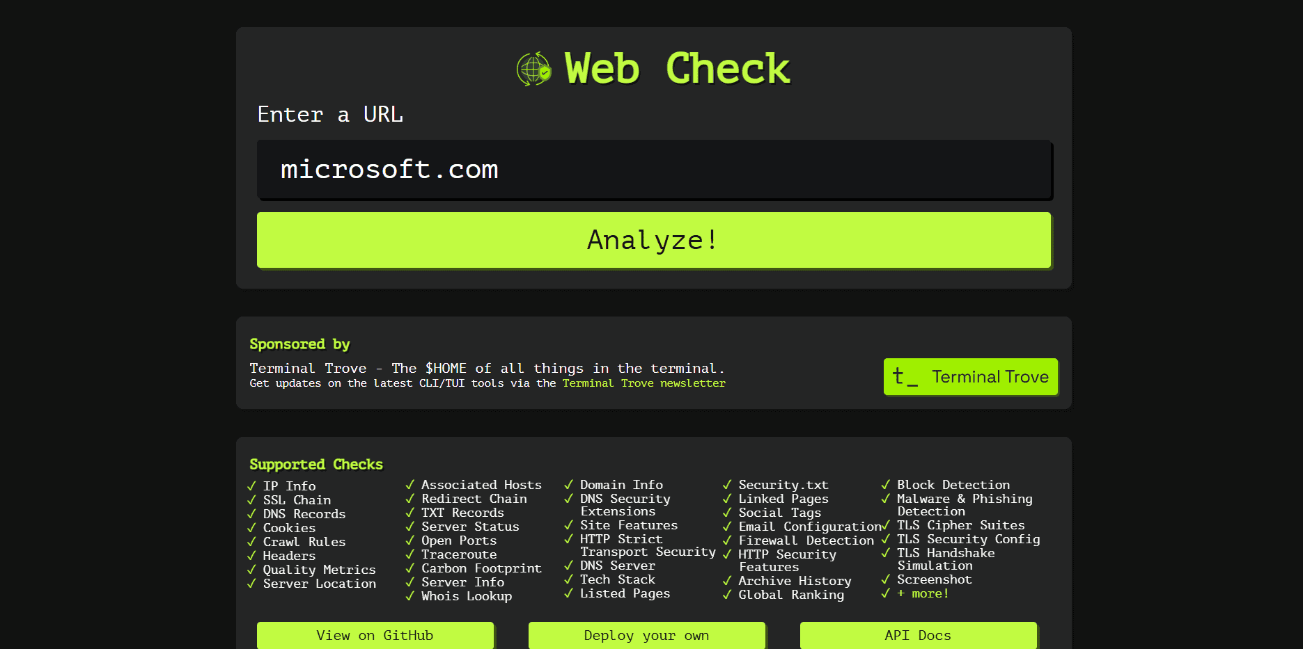 Website Analysis Tool