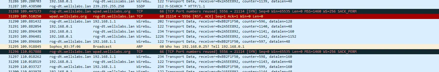 Wireshark WPAD Entries